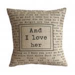 'And I Love Her' Pillow Cover 