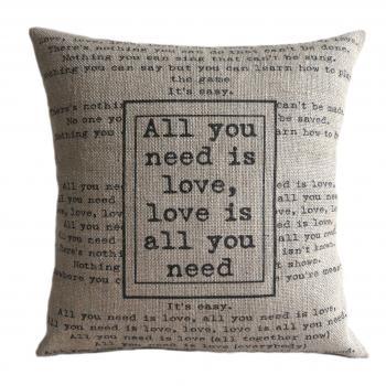'All You Need Is Love' Pillow Cover 